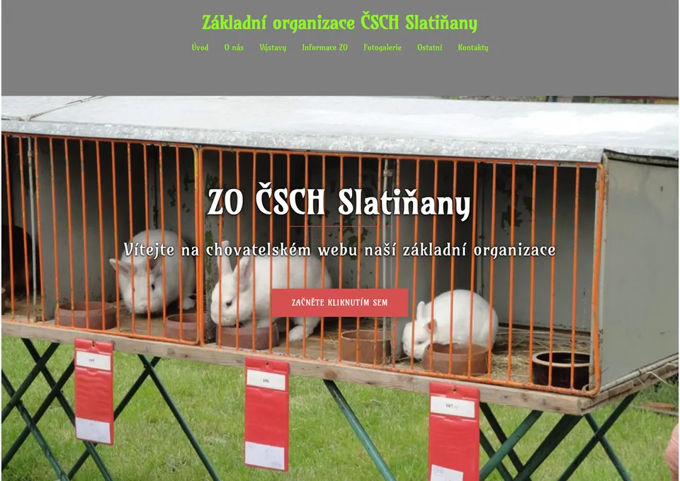 Web pro ZO ČSCH Slatiňany (chovatelský spolek)